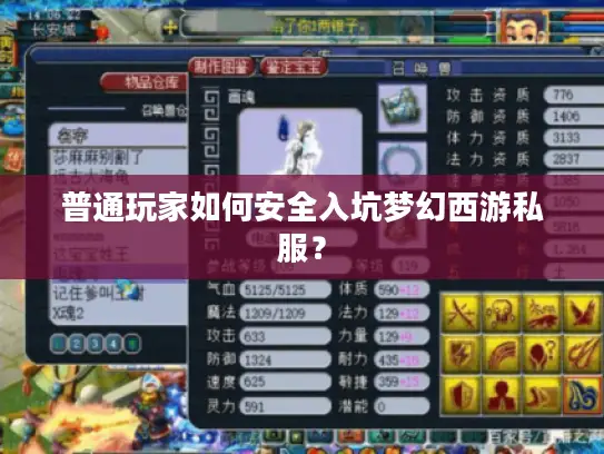 普通玩家如何安全入坑梦幻西游私服？