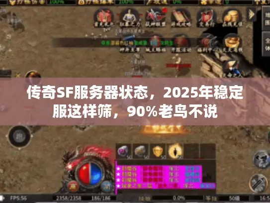 传奇SF服务器状态，2025年稳定服这样筛，90%老鸟不说