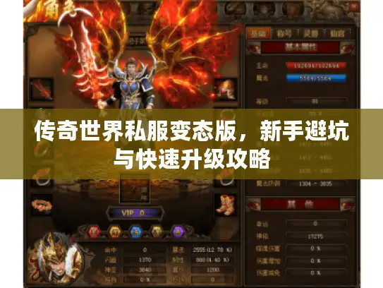 传奇世界私服变态版，新手避坑与快速升级攻略