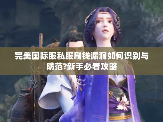 完美国际服私服刷钱漏洞如何识别与防范?新手必看攻略