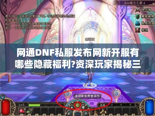 网通DNF私服发布网新开服有哪些隐藏福利?资深玩家揭秘三大技巧