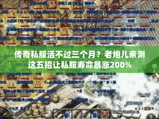 传奇私服活不过三个月？老炮儿亲测这五招让私服寿命暴涨200%