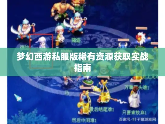 梦幻西游私服版稀有资源获取实战指南 梦幻西游私服版稀有资源获取实战指南