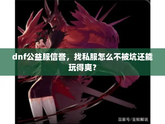 dnf公益服信誉，找私服怎么不被坑还能玩得爽？