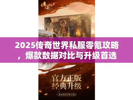 2025传奇世界私服零氪攻略，爆款数据对比与升级首选