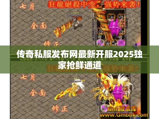 传奇私服发布网最新开服2025独家抢鲜通道