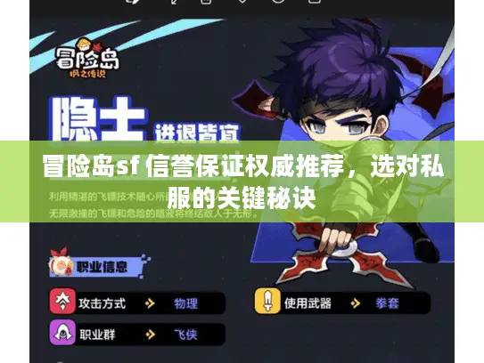 冒险岛sf 信誉保证权威推荐，选对私服的关键秘诀