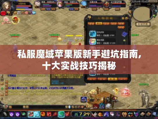 私服魔域苹果版新手避坑指南,十大实战技巧揭秘 私服魔域苹果版新手避坑指南,十大实战技巧揭秘
