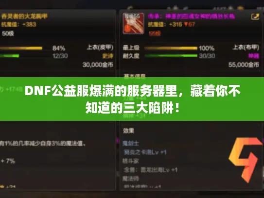 DNF公益服爆满的服务器里,藏着你不知道的三大陷阱! DNF公益服爆满的服务器里,藏着你不知道的三大陷阱!