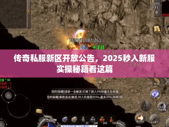 传奇私服新区开放公告,2025秒入新服实操秘籍看这篇 传奇私服新区开放公告,2025秒入新服实操秘籍看这篇