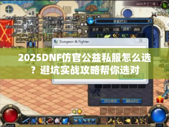 2025DNF仿官公益私服怎么选？避坑实战攻略帮你选对