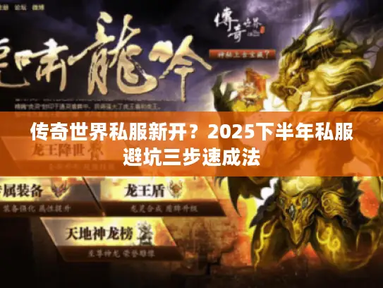 传奇世界私服新开？2025下半年私服避坑三步速成法