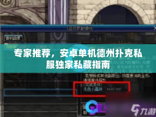 专家推荐，安卓单机德州扑克私服独家私藏指南