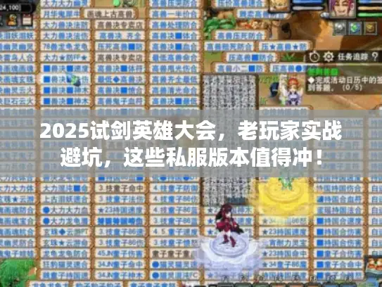 2025试剑英雄大会，老玩家实战避坑，这些私服版本值得冲！