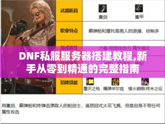 DNF私服服务器搭建教程,新手从零到精通的完整指南