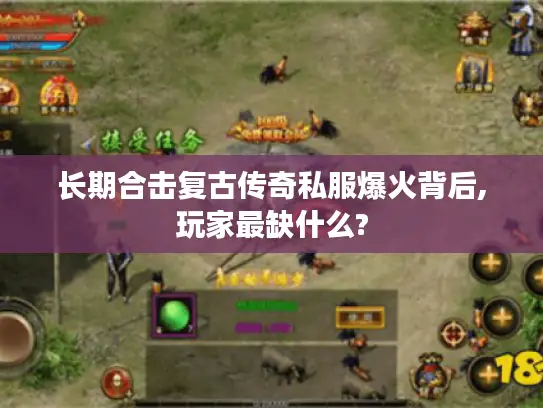 长期合击复古传奇私服爆火背后,玩家最缺什么?