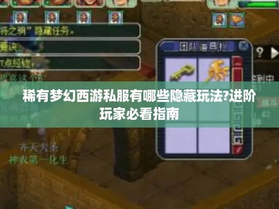 稀有梦幻西游私服有哪些隐藏玩法?进阶玩家必看指南