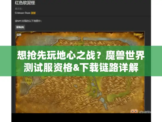 想抢先玩地心之战？魔兽世界测试服资格&下载链路详解