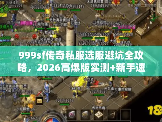 999sf传奇私服选服避坑全攻略，2026高爆版实测+新手速成技巧