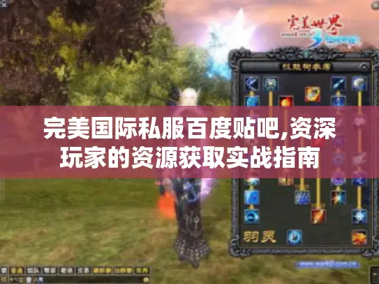 完美国际私服百度贴吧,资深玩家的资源获取实战指南