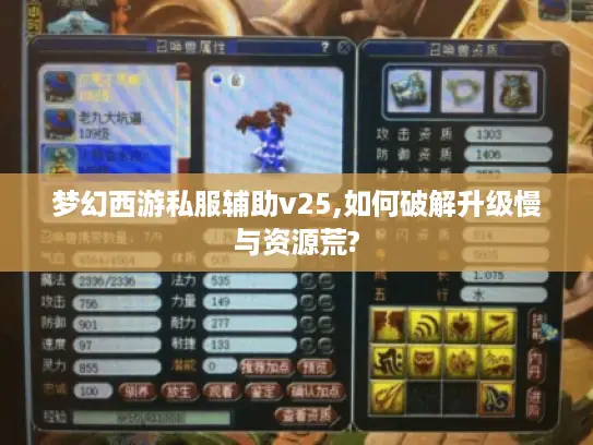 梦幻西游私服辅助v25,如何破解升级慢与资源荒? 梦幻西游私服辅助v25,如何破解升级慢与资源荒?