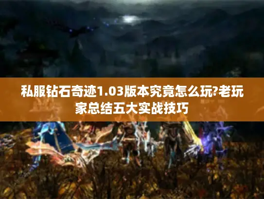 私服钻石奇迹1.03版本究竟怎么玩?老玩家总结五大实战技巧 私服钻石奇迹1.03版本究竟怎么玩?老玩家总结五大实战技巧