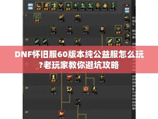 DNF怀旧服60版本纯公益服怎么玩?老玩家教你避坑攻略