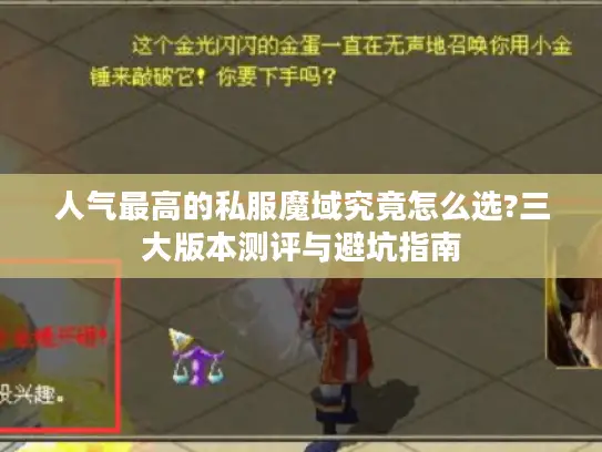 人气最高的私服魔域究竟怎么选?三大版本测评与避坑指南