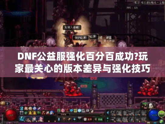 DNF公益服强化百分百成功?玩家最关心的版本差异与强化技巧