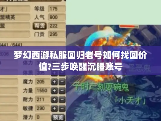 梦幻西游私服回归老号如何找回价值?三步唤醒沉睡账号 梦幻西游私服回归老号如何找回价值?三步唤醒沉睡账号