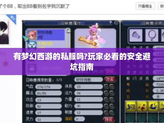 有梦幻西游的私服吗?玩家必看的安全避坑指南