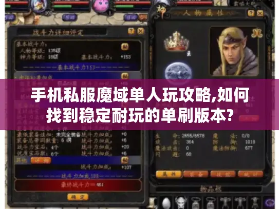 手机私服魔域单人玩攻略,如何找到稳定耐玩的单刷版本?