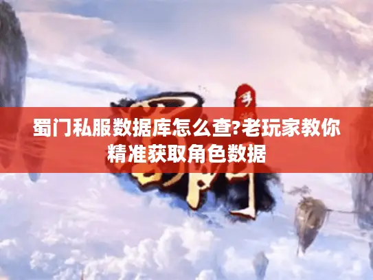 蜀门私服数据库怎么查?老玩家教你精准获取角色数据