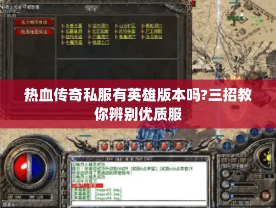 热血传奇私服有英雄版本吗?三招教你辨别优质服 热血传奇私服有英雄版本吗?三招教你辨别优质服