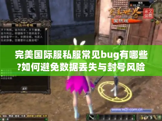 完美国际服私服常见bug有哪些?如何避免数据丢失与封号风险