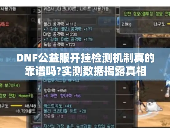 DNF公益服开挂检测机制真的靠谱吗?实测数据揭露真相