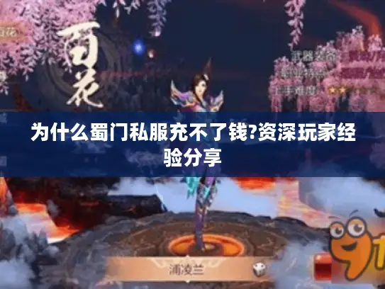 为什么蜀门私服充不了钱?资深玩家经验分享 为什么蜀门私服充不了钱?资深玩家经验分享