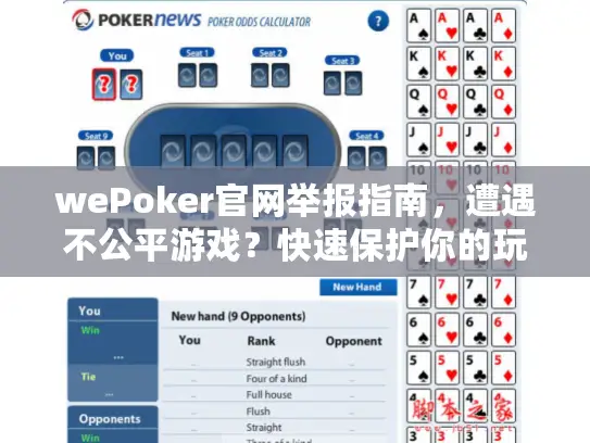 wePoker官网举报指南,遭遇不公平游戏?快速保护你的玩家权益! wePoker官网举报指南,遭遇不公平游戏?快速保护你的玩家权益!
