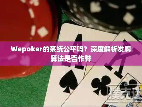 Wepoker的系统公平吗？深度解析发牌算法是否作弊